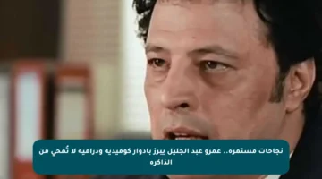 نجاحات مستمرة.. عمرو عبد الجليل يبرز بأدوار كوميدية ودرامية لا تُمحى من الذاكرة